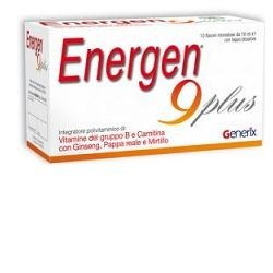 Energen 9 Plus integratore di vitamine del gruppo B 10 flaconcini da 10 ml