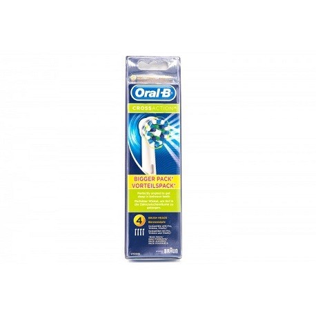 Oral B Cross Action-elettrico Spazzolino da denti testine di ricambio 4 Confezione