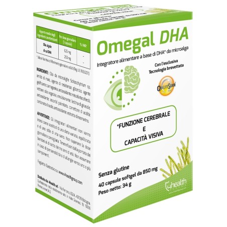 4 Health Omegal DHA omega 3 integratore di acidi grassi 40 capsule molli