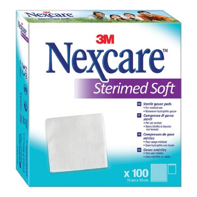 3m Garza Compressa Sterimed Soft In Tessuto Non Tessuto Sterile 10x10cm 100 Pezzi Multilingual