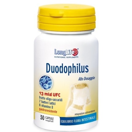 LongLife Duodophilus 13 mld UFC integratore per flora batterica intestinale 30 capsule LongLife Duodophilus 13 mld UFC integratore per flora batterica intestinale 30 capsule