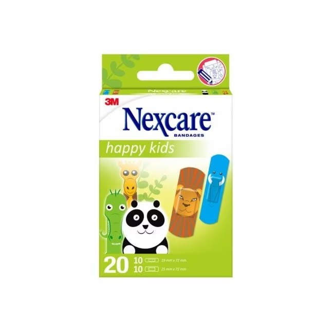 3m Cerotti Nexcare Kids Plasters Animals 20 Pezzi Assortiti