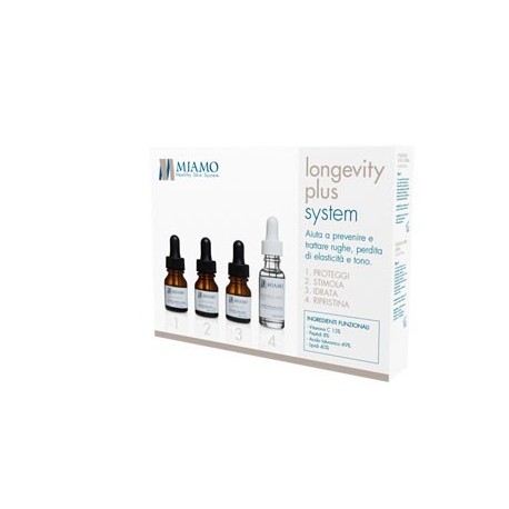 Miamo Minikit Longevity Plus System - Minikit Completo 1 Mese e Mezzo di Trattamento Antirughe