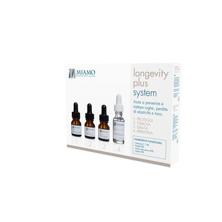 Miamo Minikit Longevity Plus System - Minikit Completo 1 Mese e Mezzo di Trattamento Antirughe Miamo Minikit Longevity Plus System - Minikit Completo 1 Mese e Mezzo di Trattamento Antirughe