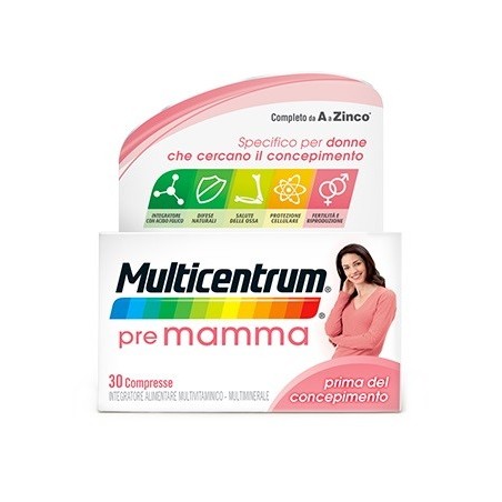 Multicentrum Pre Mamma integratore per favorire il concepimento 30 capsule Multicentrum Pre Mamma integratore per favorire il concepimento 30 capsule