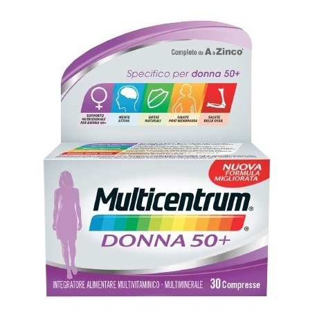 Multicentrum Donna 50+ integratore multivitaminico multiminerale 30 compresse