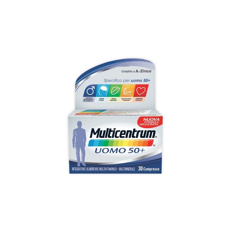 Multicentrum Uomo 50 30 Compresse Integratore Multivitaminico multicentrum-uomo-50-30-compresse-integratore-multivitaminico