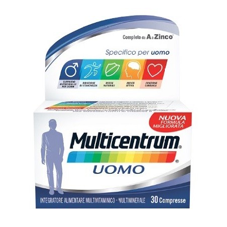 Multicentrum Uomo integratore multivitaminico multiminerale 30 compresse Multicentrum Uomo integratore multivitaminico multiminerale 30 compresse