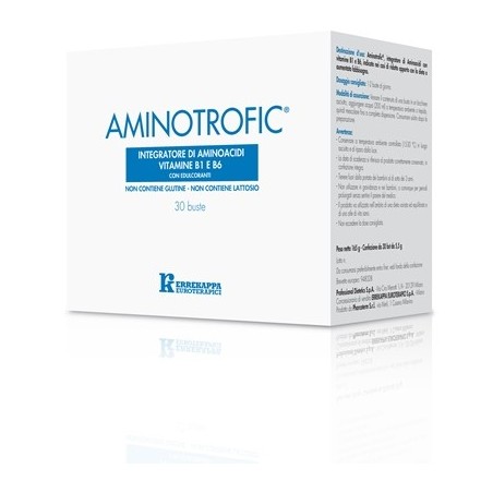 Aminotrofic integratore di aminoacidi con vitamine B1 e B6 30 bustine Aminotrofic integratore di aminoacidi con vitamine B1 e B6 30 bustine