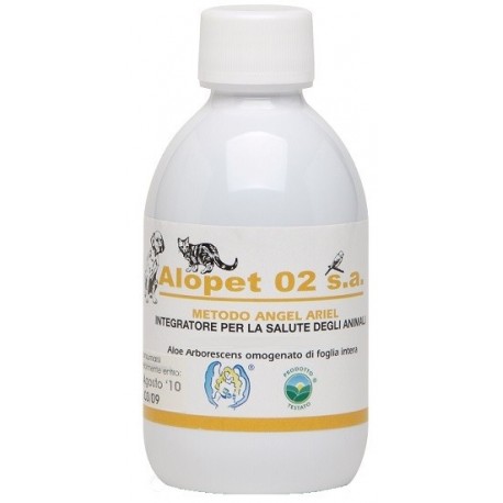 Alopet 02 s.a. Metodo Angel Ariel integratore per la salute di cani e gatti 250 ml