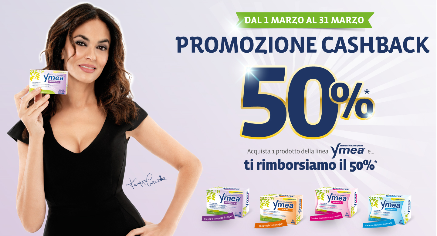 Cashback Ymea: acquista un prodotto e ricevi il rimborso del 50%