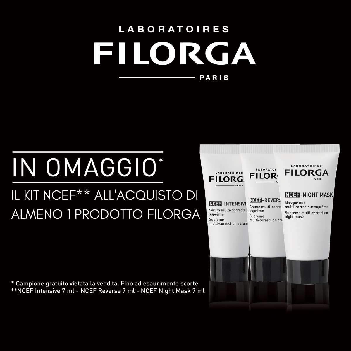 In omaggio il kit Filorga NCEF - PROMOZIONE TERMINATA