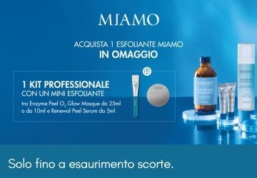 Acquista un esfoliante Miamo, in regalo un kit esfoliazione personalizzato.