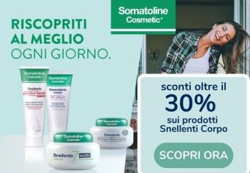 30% di sconto su i prodotti Somatoline Cosmetic