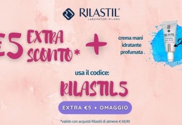 € 5 in meno sul tuo ordine Rilastil e crema mani omaggio 