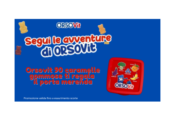 Orsovit 90 caramelle gommose ti regala il porta merenda - PROMOZIONE TERMINATA