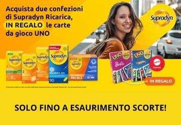 Acquista un prodotto Supradyn, in regalo il mazzo di carte da UNO!