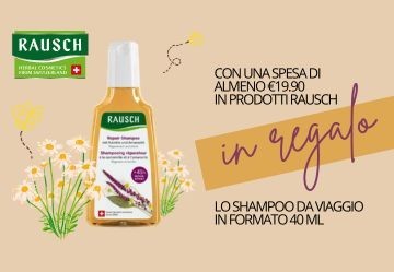 In regalo il mini shampoo Rausch!
