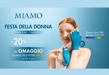 Solo con Miamo in regalo i guanti senza dita per proteggere le mani dal sole.