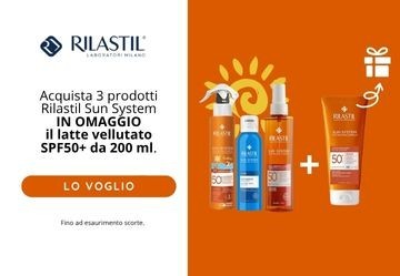 In regalo il latte solare SPF50+ di Rilastil!